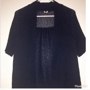 J Crew | navy blue fuzzy cardigan size xs